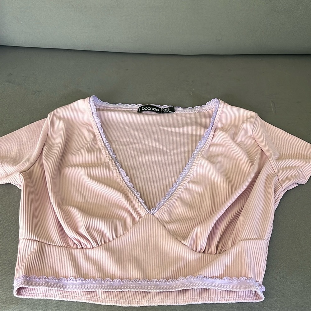Purple crop top